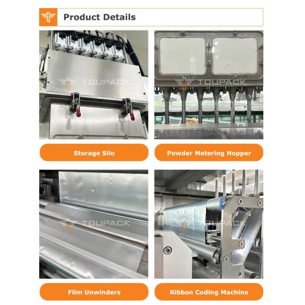 Automatic Multi Lanes Sachet Stick Packaging Machine Multilane Line 4 Sides Sealing Pouch Bag Vertical Packing Machine