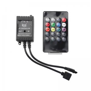 Buy cheap Music LED RGB Controller 3CH 20 Key IR Remote Control For Home Decoration product