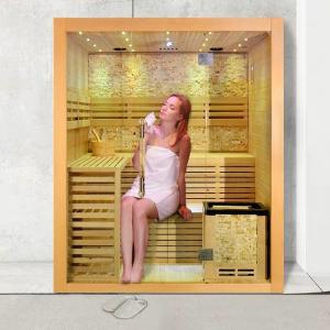 Buy cheap Hemlock Wood Home Sauna Steam Room 4 - 5 Person With 6kw Stove Heater product