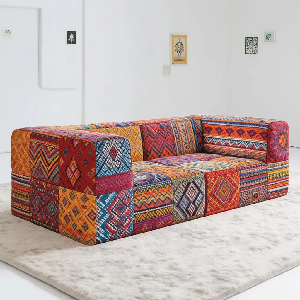 Luxury Customized Vacuum-Sealed Compressed Elegant Living Room Sofa Elegant Furniture Couch with Sponge Filling Material