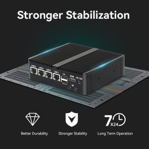 DDR4 RAM 32GB Fanless PC Intel Celeron Series J6412 Processor Industrial Mini PC