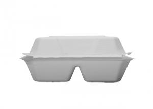 Buy cheap 8 Inch 3 Compartment Plant Fiber Biodegradable Takeout Containers product