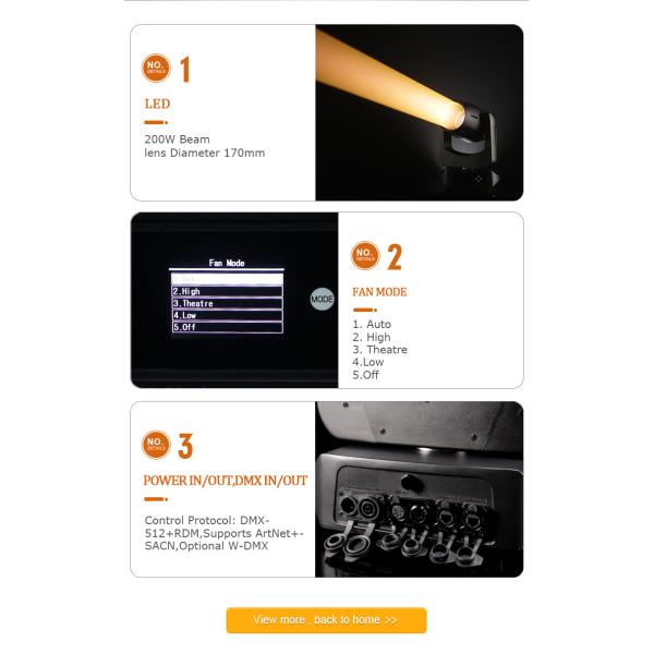 200W LED Moving Head Ip66 Outdoor Beam Waterproof Dj Event Concert Moving Head Stage Light