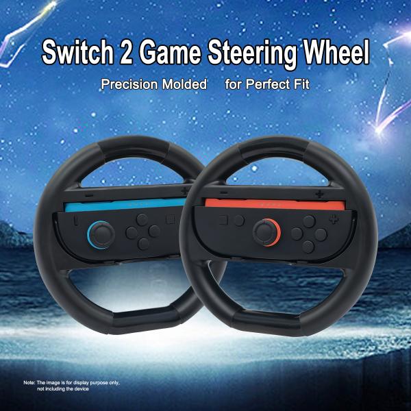 2 in 1 Durable ABS Steering Wheels for Nintendo Switch 2 Joy-Con Racing Game Controller