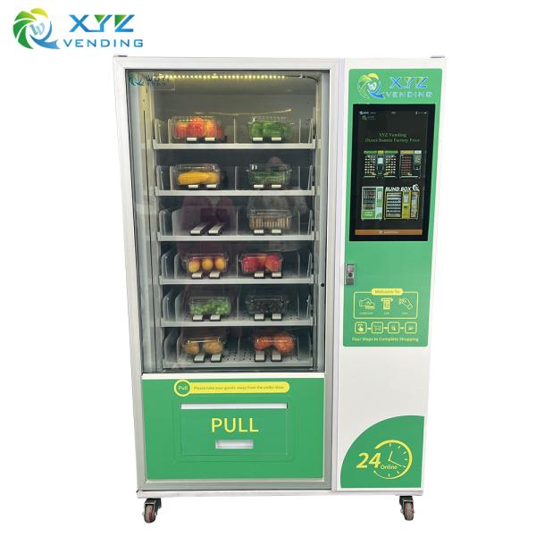 21.5 Inch Touch Screen Elevator Drink Salad Fruit Fresh Food Cupcake Combo Cake Vending Machine
