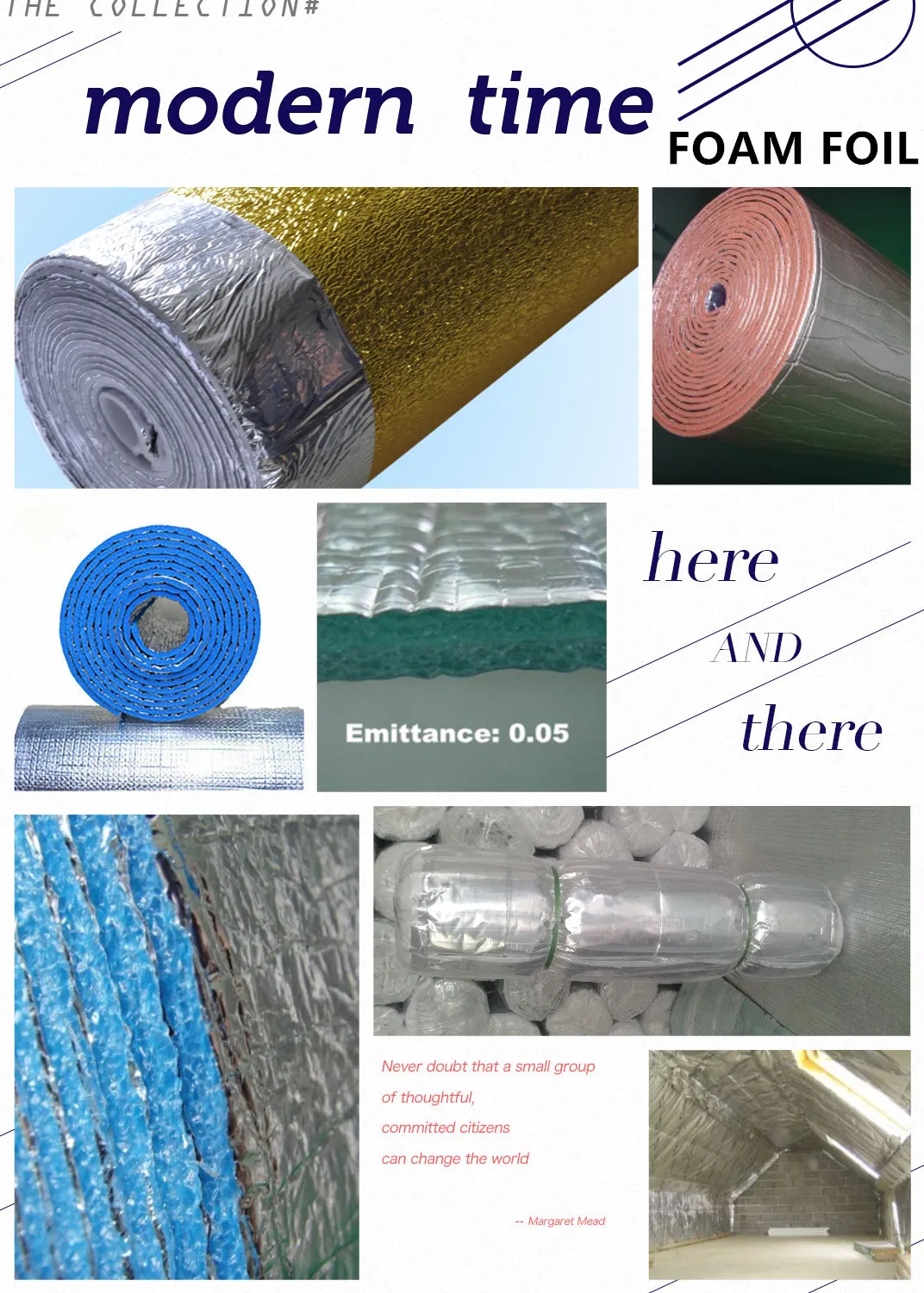 Light Weight Reflective EPE Foam Insulation Thermal Insulation Foam Roll