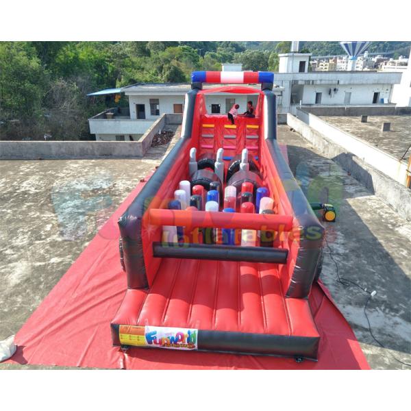 Digital Printing Police Car Inflatable Obstacle Course For Advertisement