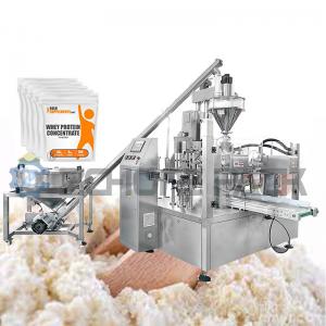 China Eight Station Protein Powder Packing Machine  60 Bags / Min 1.5kw 380v on sale