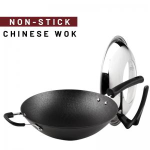 Buy cheap Stir Fry Chinese Wok Pan Anti Rust Non Stick Chinese Wok With Lid product
