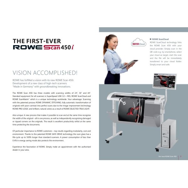 ROWE 450i Series 36 Inch Large Format Scanner Models 4036 & 6036