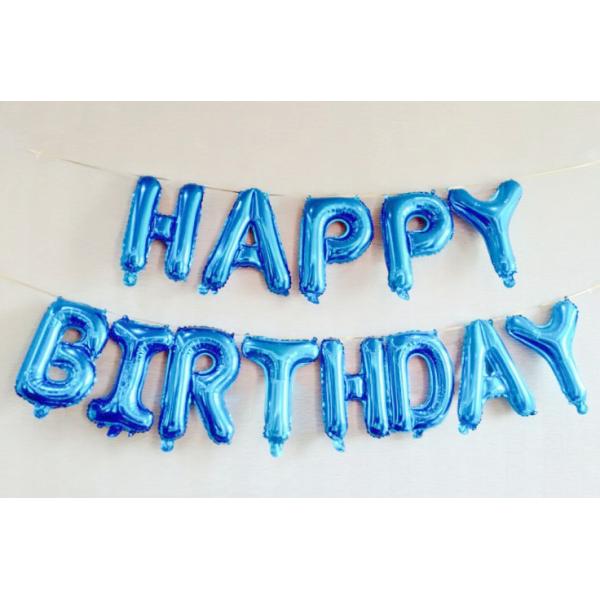 Happy Birthday Banner Party Decoration Items 16 Inch Foil Letter Balloons