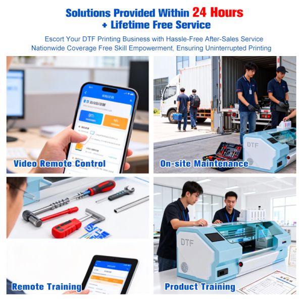 35cm DTF Printer Fast Dry Suction Platform Strong Stability Auto Cleaning System Touch Control for Custom Apparel Production