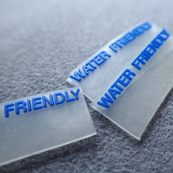 Transparent 3D Logo PVC Personalized Clothing Labels