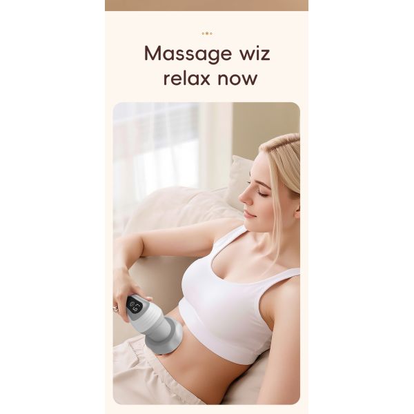 Wireless Vibration Massager with 9 Massage Modes, USB Rechargeable and Heating Function for Full Body Relaxation