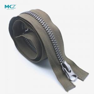 Buy cheap 5# black nickel zipper with fine teeth Two-way separator zipper Metal zipper product