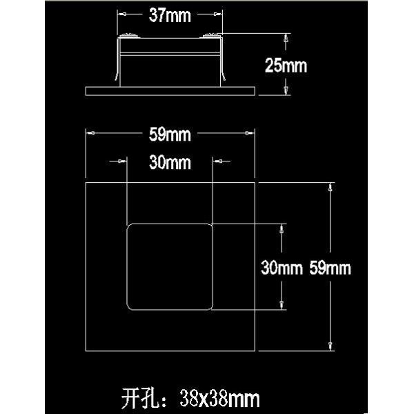 square cob corner light mini spotlight led Phlihs driver with good quality aluminum narrow angle high purity downlight