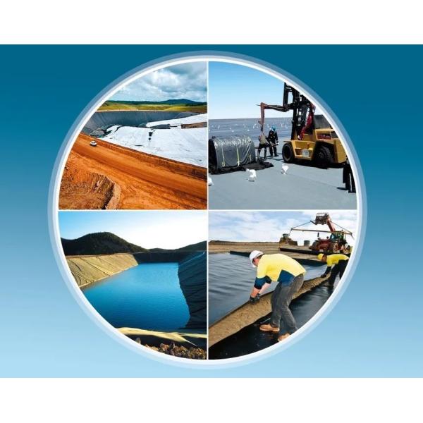 0.5mm 20Mil HDPE Geomembrane Lining Corrosion Resistant For Fish / Shrimp Ponds