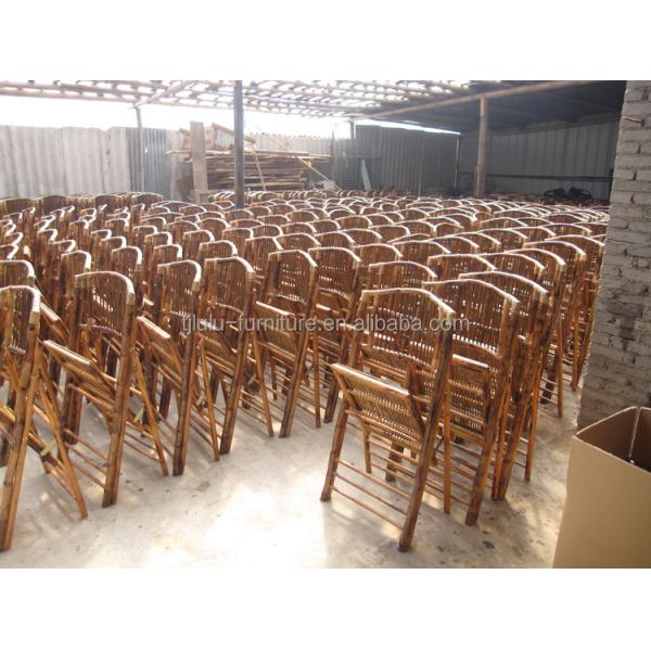 Modern Design Style Wood Rustic Bamboo Folding Outdoor Dining Chair for Event Party Furniture Wedding