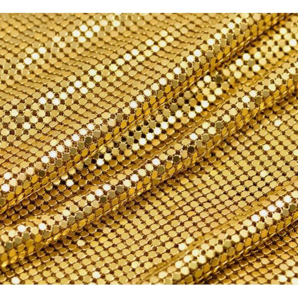 Decoration Metal Sequin Fabric 200gsm With Moderate Flexibility