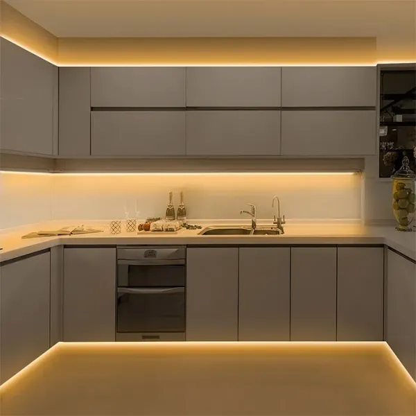 6063 T3-T8 Aluminum Alloy Anodized Finish Customized Length Surface Mounted LED Profile for LED Strip Channel