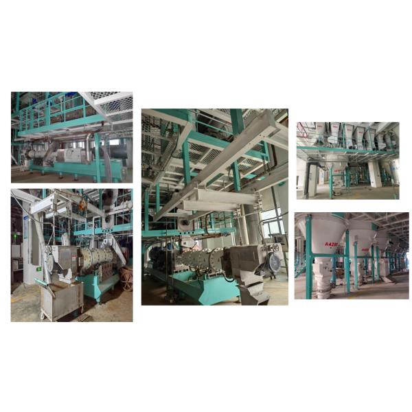 Double Screw Floating Fish Feed Pellet Making Machine 8-12t/h Capacity Fish Feed Pellet Mill
