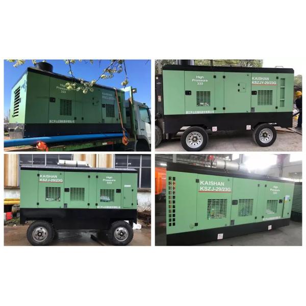 Diesel Engine Deep Well Screw Air Compressor 525CFM 200psi For Water Drilling Machine