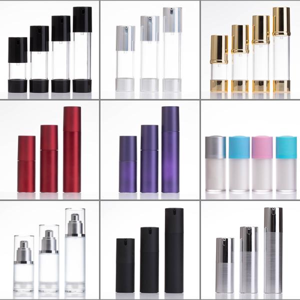 15ml 30ml 120ml Frosted Airless Cosmetic Pump Bottle Offset Printing