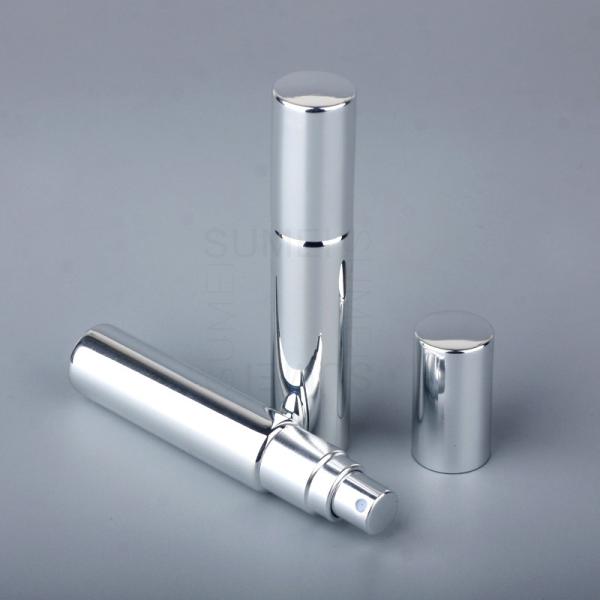 10ml UV Coated Perfume Spray Bottle Bright Gold Silver Black Portable