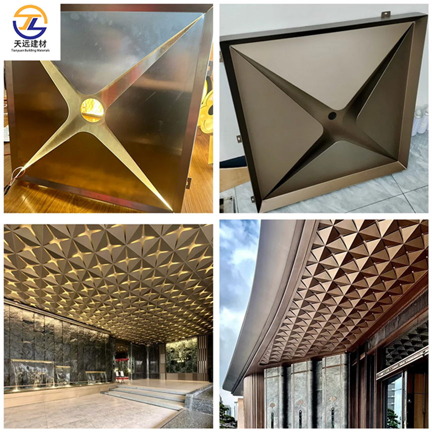 Specification details and measurement standards for aluminum ceiling panels