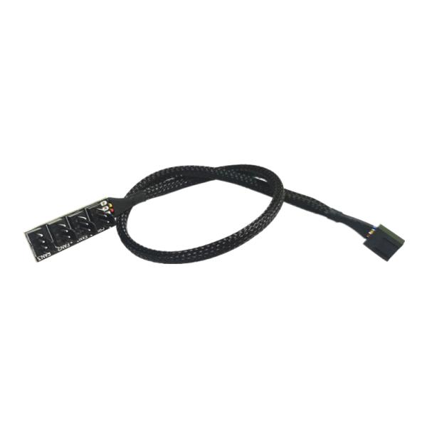 22AWG Computer 4 Pin Pwm Fan Splitter Connector Tinned Copper Conductor