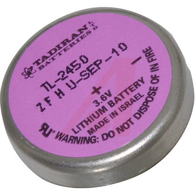 TLH-2450 High-temperature Resistant Non-Rechargeable 550mAh Lithium Battery For Tire Pressure Monitoring Systems And Industrial Utilities