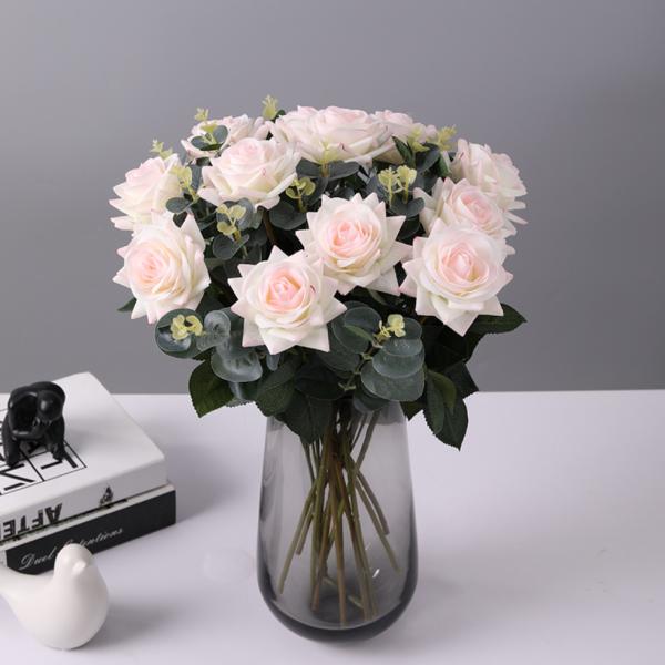 Simulated small-angled rose wedding flower wall and street sign decoration
