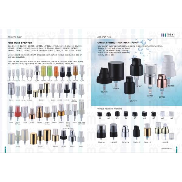 Outer Spring Cream Treatment Pump Sprayer Liquid Soap Pump For Bottle