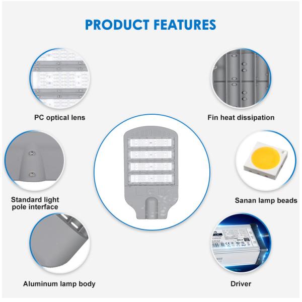 Energy Saving 100W Outdoor LED Street Light with IP65 Protection and SMD3030 Chips for Highways