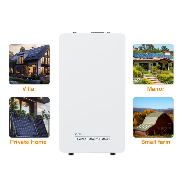 Wall Mounted 51.2V 314Ah 16kwh LiFePO4 Lithium Battery Pack All in One Home Energy Storage for Solar Backup Power