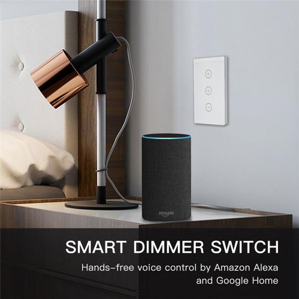 SHUWEI US Standard White APP Tuya 3 Way Wifi Dimmer Switch 10A