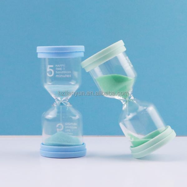 Bathroom Ten Minute Hourglass Sand Timer Blue orange red White Sand Timer