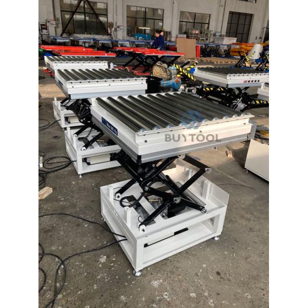Compact Scissor Lift Table With Roller Top Conveyor 500kg
