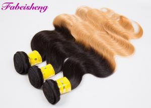 China 3 Bundle Brazilian Virgin Colorful Ombre Hair Extensions 100% Unprocessed on sale