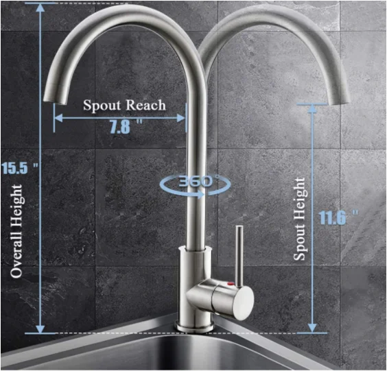 Chromium basin faucet installation close-up