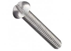 Buy cheap ANSI / ASME B18.6.2 Standard Slotted Head Screw , Round Head Fasteners product