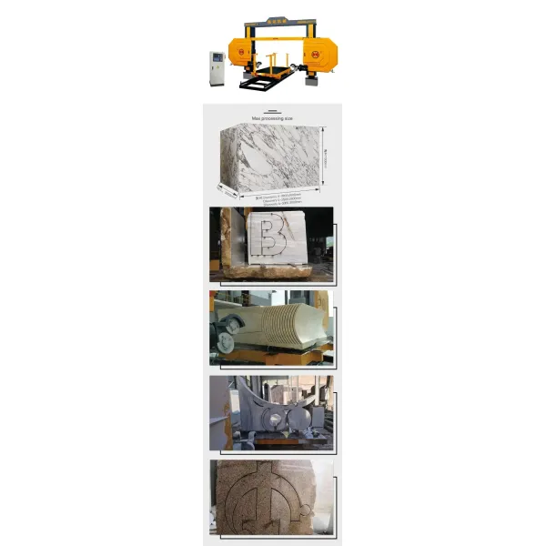 CNC-2000 4 Axis CNC Diamond Wire Saw Machine for High Speed Stone Cutting with 380V Power
