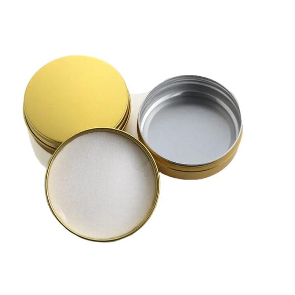 60g 80g 100g 120g Lotion White Aluminum Jar Metal Tin Container
