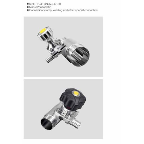 3Way T Type Sanitary Diaphragm Valve For Phamacy