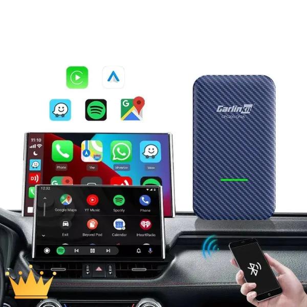 Portable wired to wireless Adapter carplay apple & android auto Smart Dongle Adapter CP2A Multimedia Box