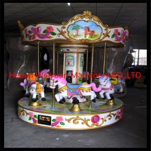 Buy cheap kids playground 6 Seats Music family rides carousel Merry Go Round Adjustable Speed Mini Horse Rides product