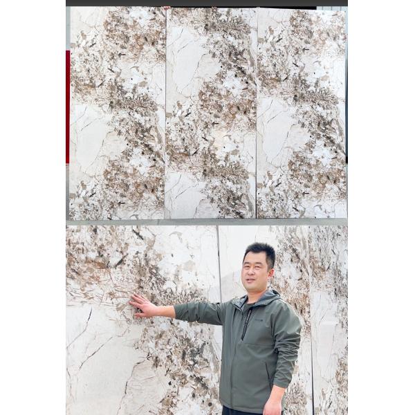 Hot Sale Marble Wood Veneer Panel High Gloss Gilt Decorative Siding Waterproof Environmental For Indoor Living Room Background Wall