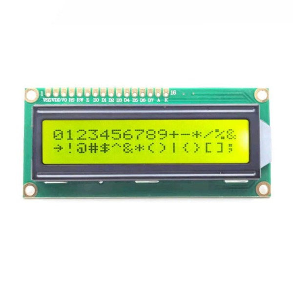 China Manufacturer Customized Characters Icd Module 1602 2x16 Lcd Display Green Back Light 16 Characters 2 Line