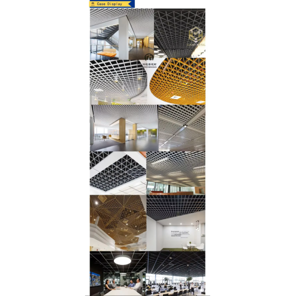 Aluminum Profile Baffle Metal Suspended Ceiling Baffle Perforated Ventilated Tile Ceiling