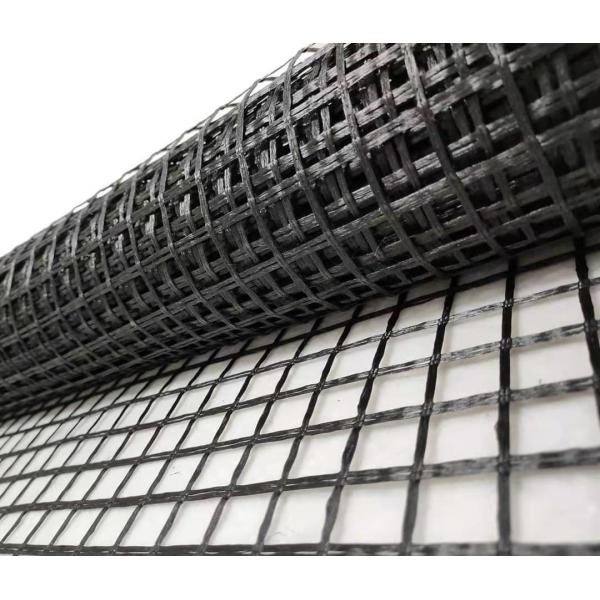 High Temperature Resistant Anti-Cracking 100-100 KN/M Glassgrid Bitumen Coating Reinforced Asphalt Pavement